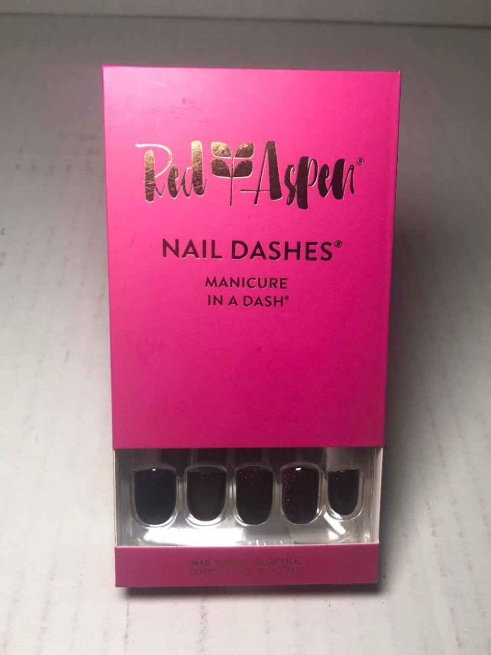 Red Aspen Nail Dashes Press On Nails, Short Square, Flock Together, Farrah NEW